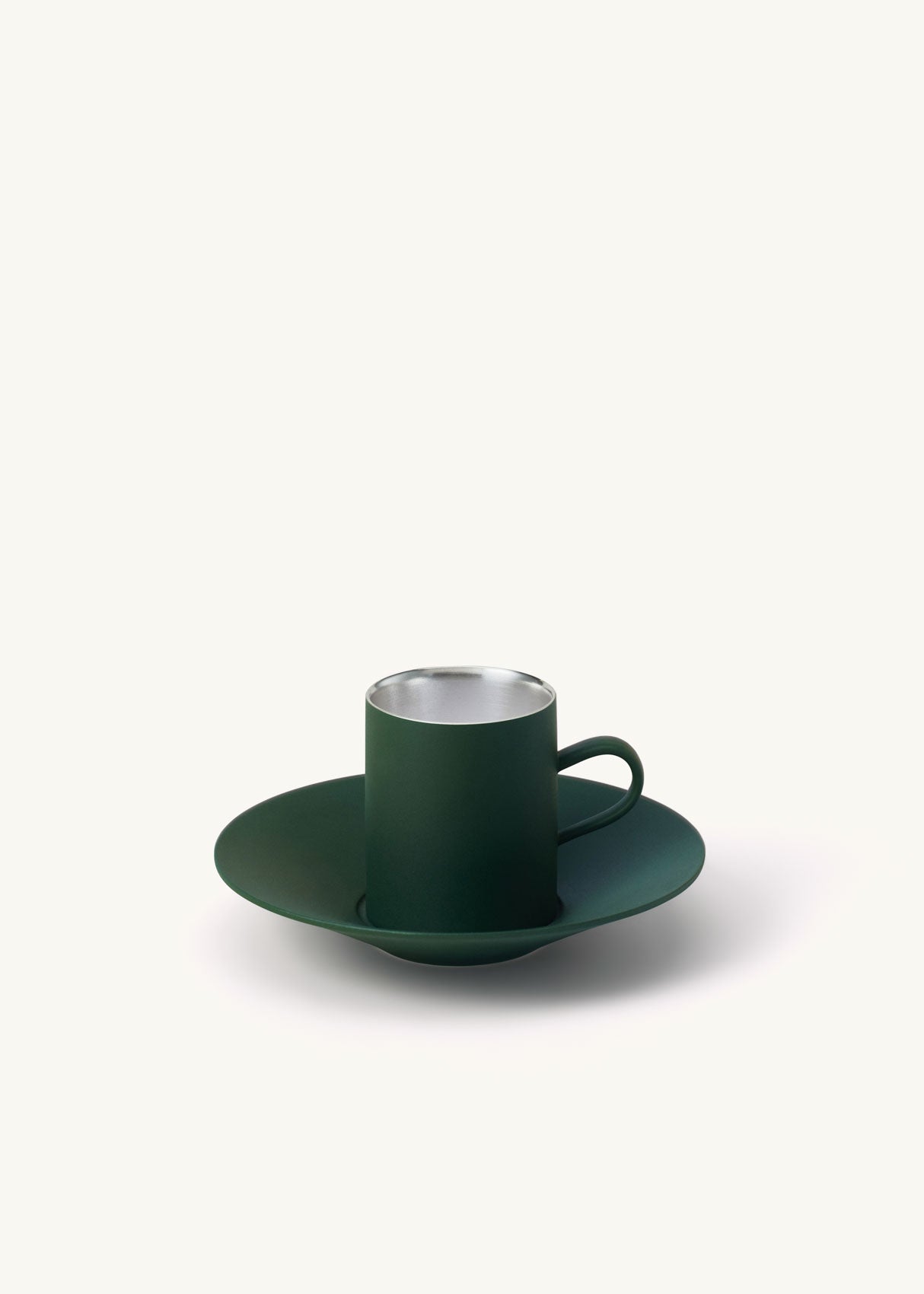 Dark green and silver ceramic utensil holder – Winter design