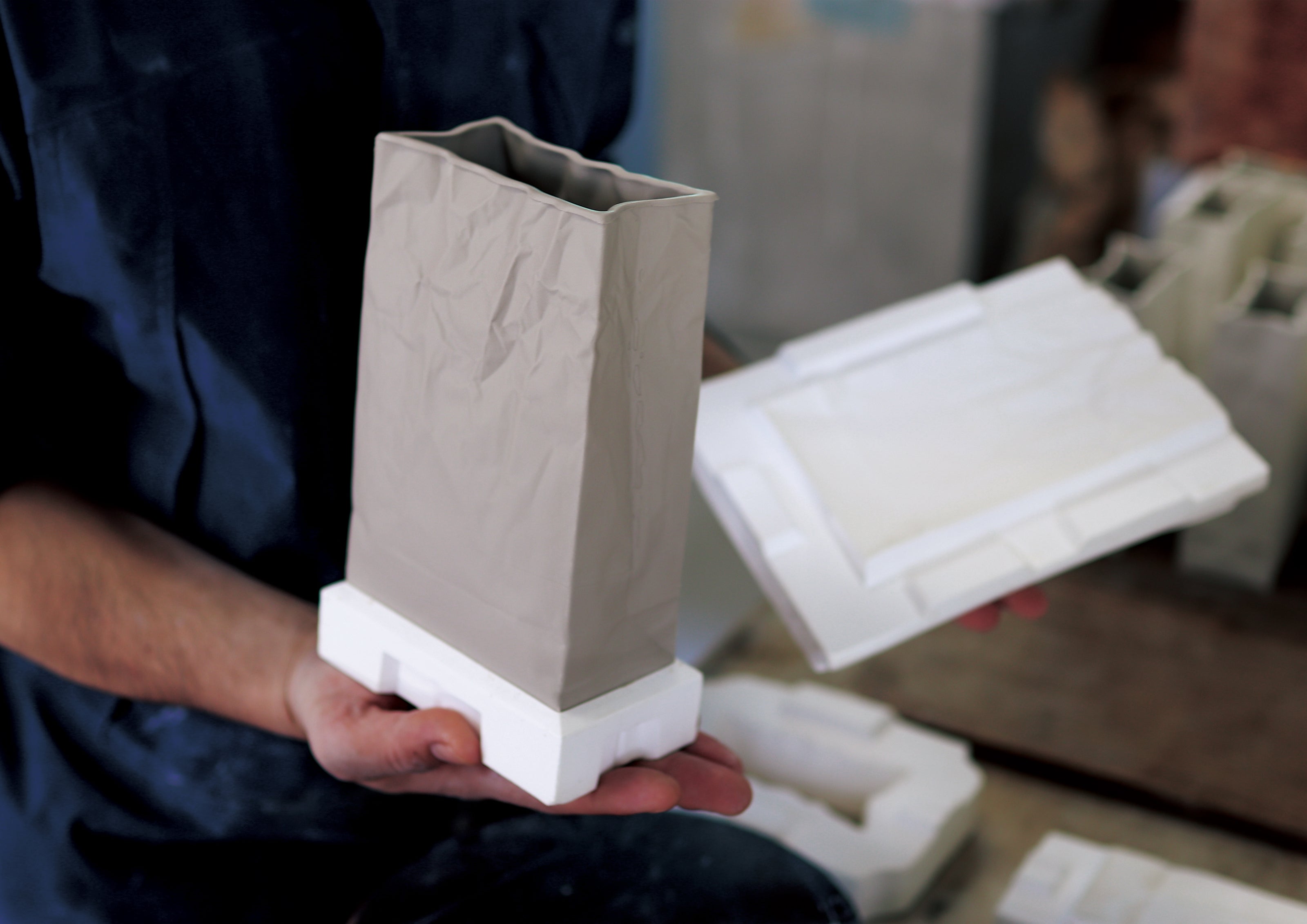 Handcrafted ceramic cup with unique speckled glaze finish