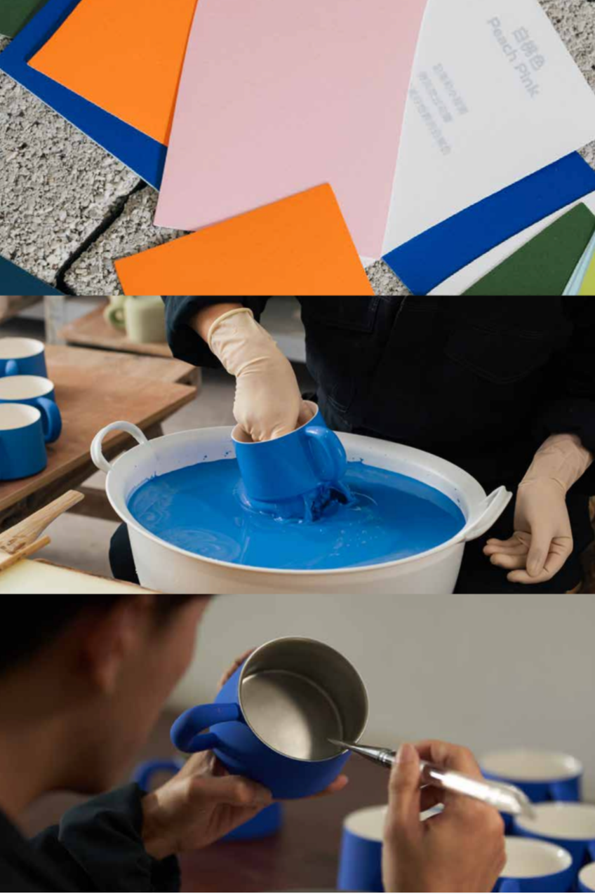 Ceramic glaze swatch samples from Hazzey Studio collection