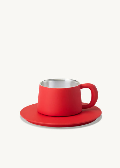 Ideal Cup with Saucer┆Red