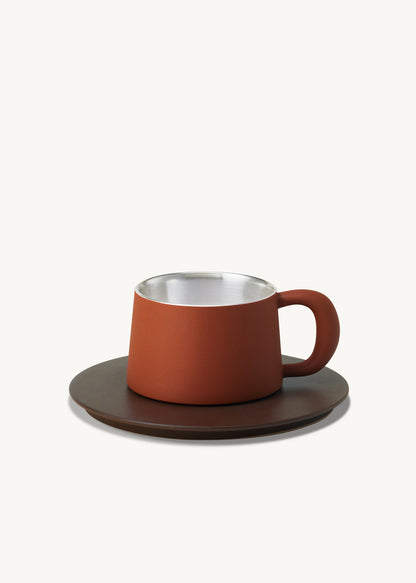 Ideal Cup with Saucer┆ FireBrick