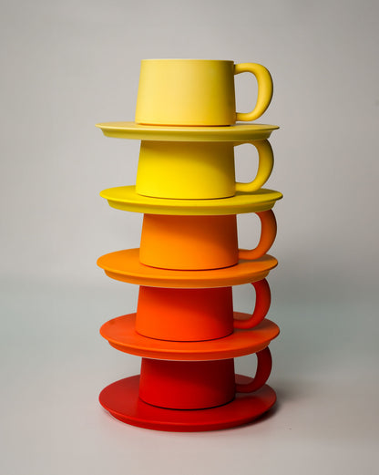 Ceramic tableware set in neutral tones from Hazzey Studio
