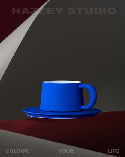 Ideal Cup with Saucer┆Blue