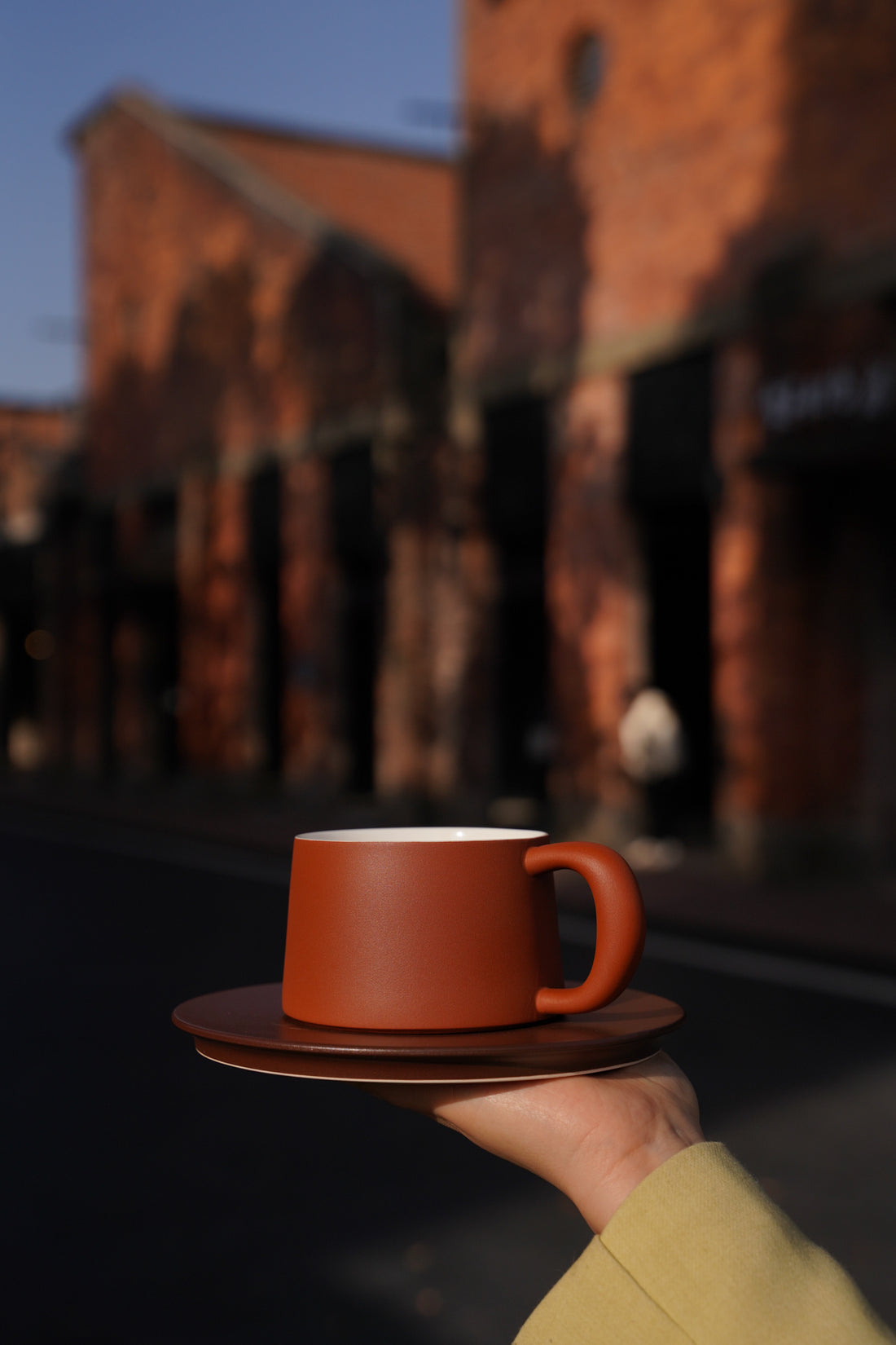 Ideal Cup with Saucer┆ FireBrick