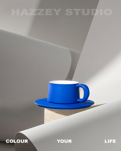 Ideal Cup with Saucer┆Blue